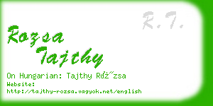 rozsa tajthy business card